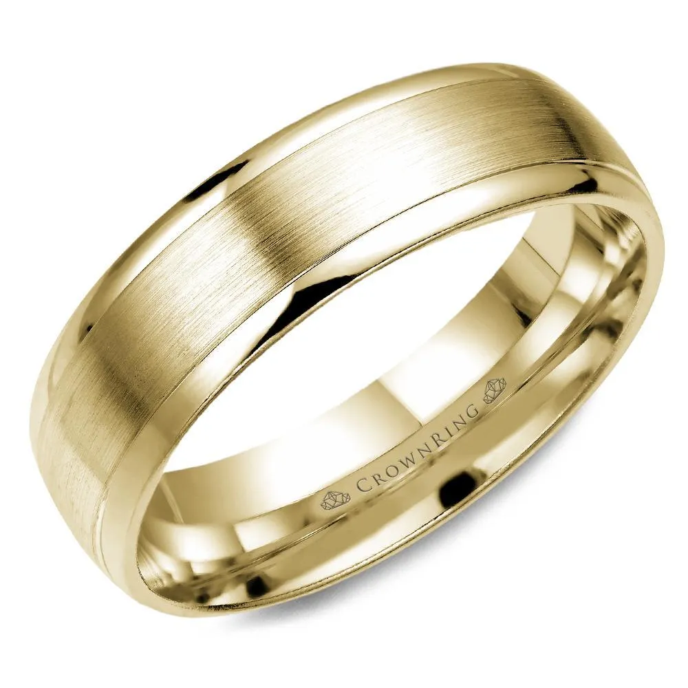 14K Satin Finish Men's Band