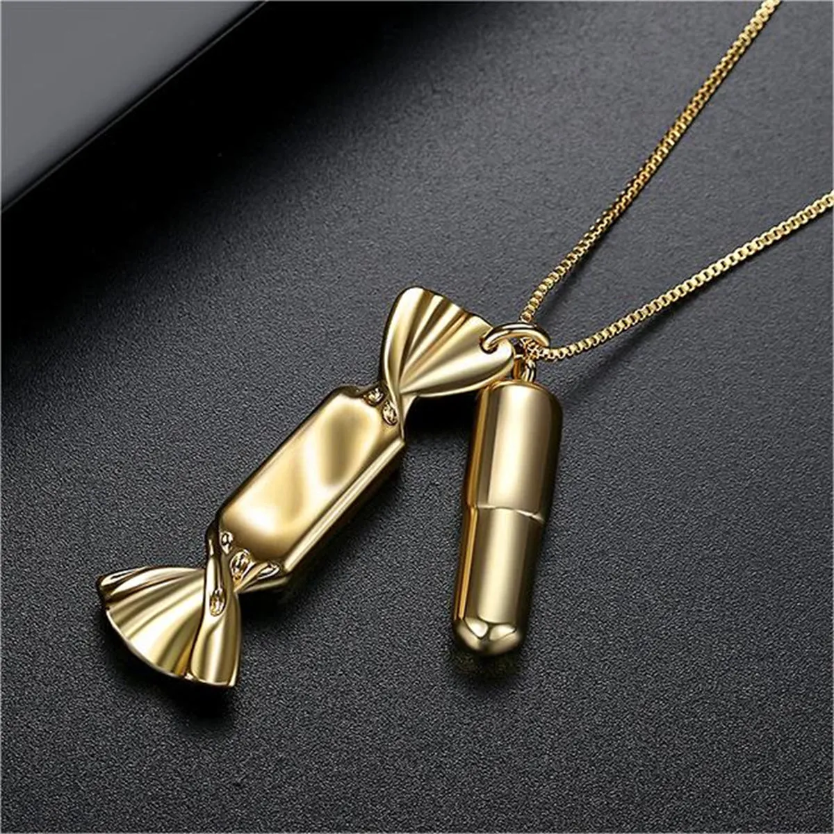 18K Gold-Plated Candy & Whistle Pendant Necklace