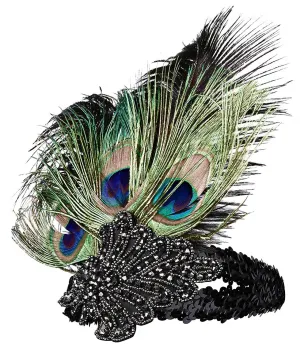 1920s Peacock Headband Great Gatsby Flapper Headpiece|JaosWish