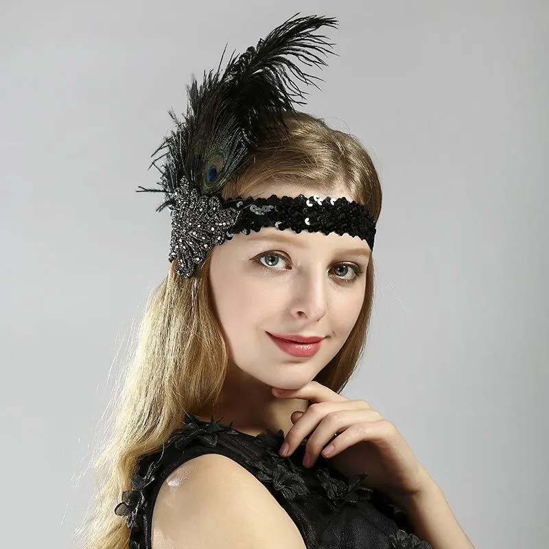 1920s Peacock Headband Great Gatsby Flapper Headpiece|JaosWish