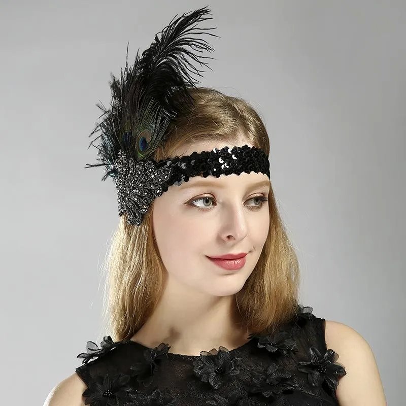 1920s Peacock Headband Great Gatsby Flapper Headpiece|JaosWish