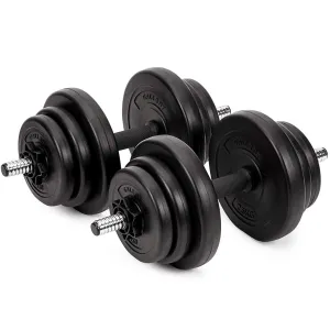20kg Vinyl Dumbbell Set Free Hand Weights Adjustable - Adjustable Weight Set