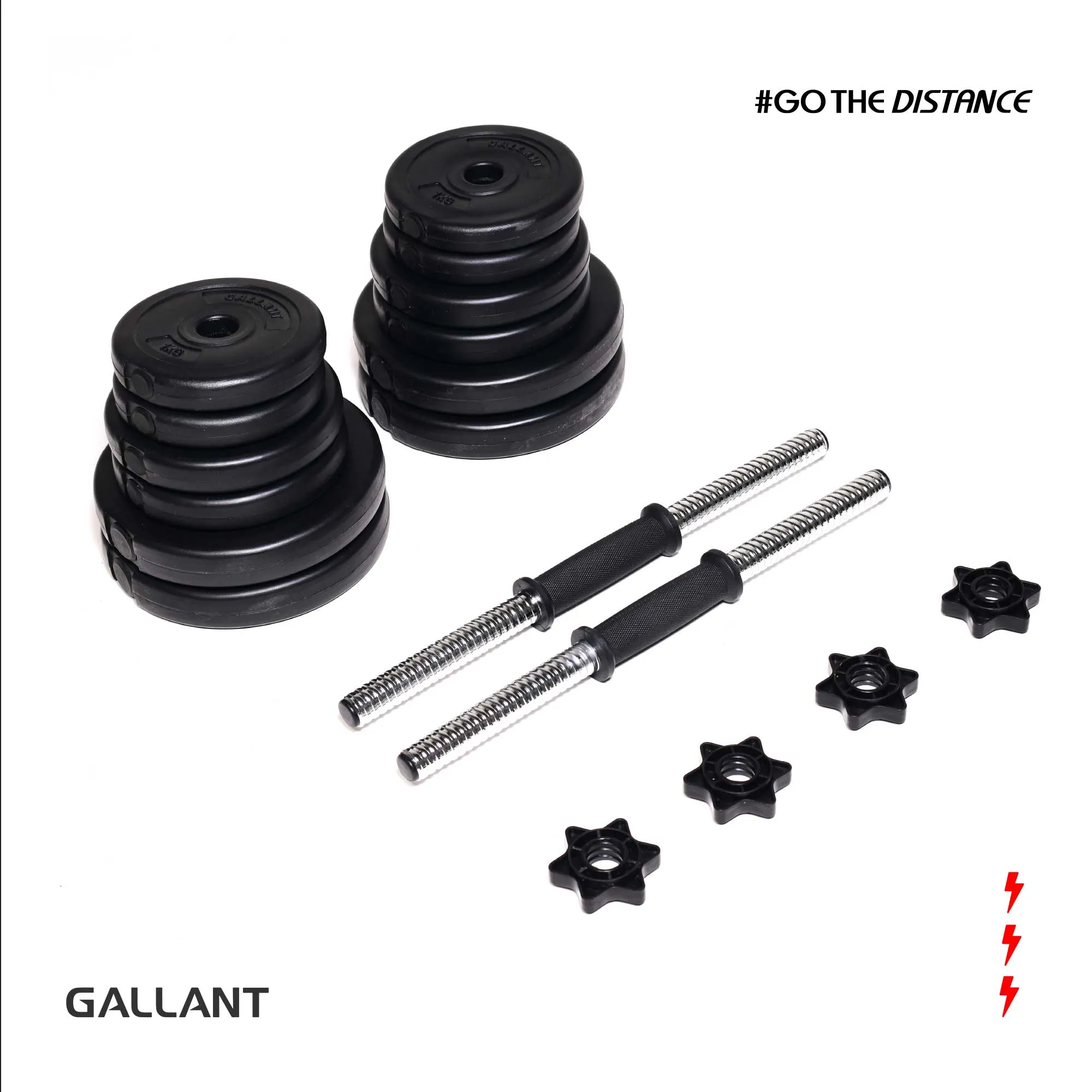 20kg Vinyl Dumbbell Set Free Hand Weights Adjustable - Adjustable Weight Set