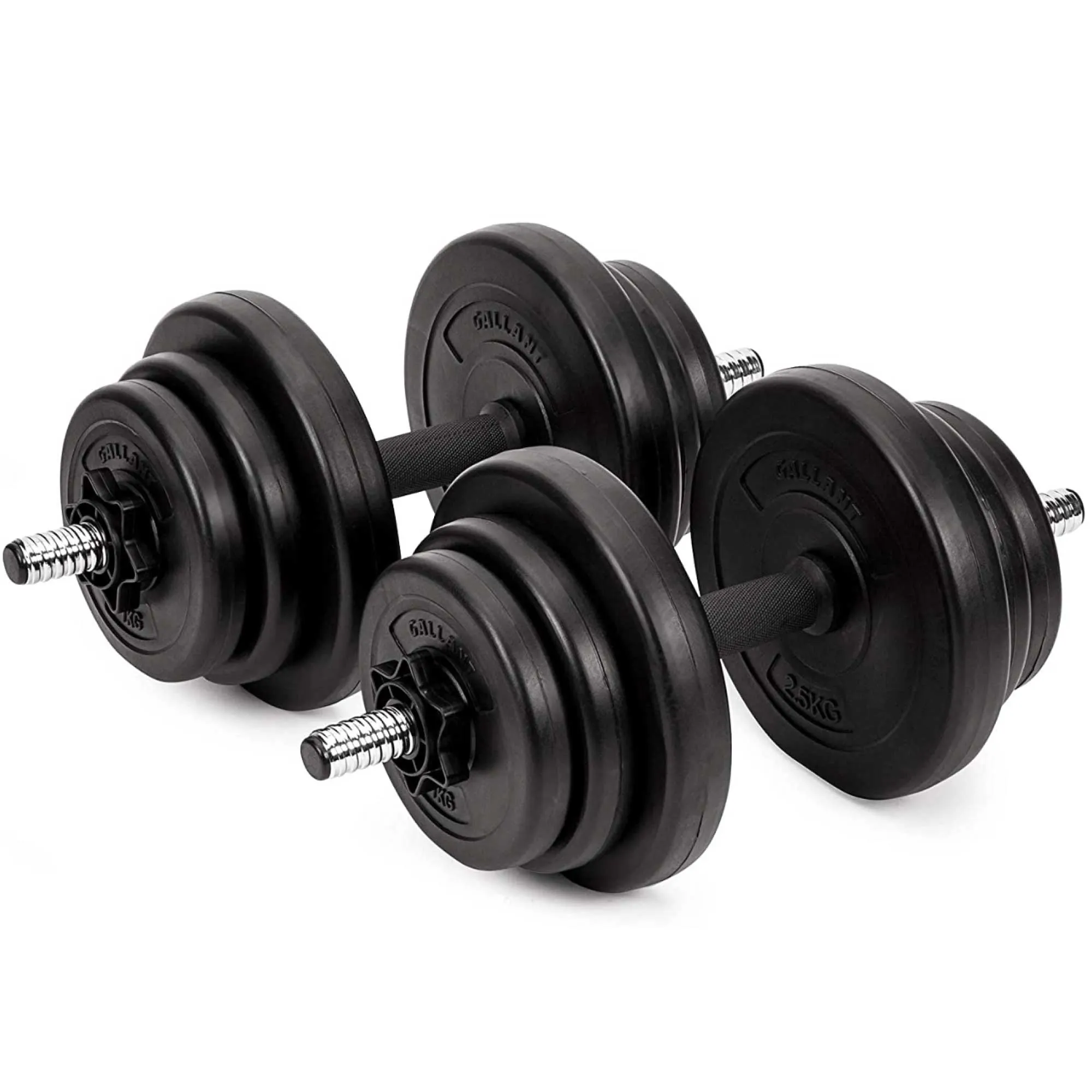 20kg Vinyl Dumbbell Set Free Hand Weights Adjustable - Adjustable Weight Set