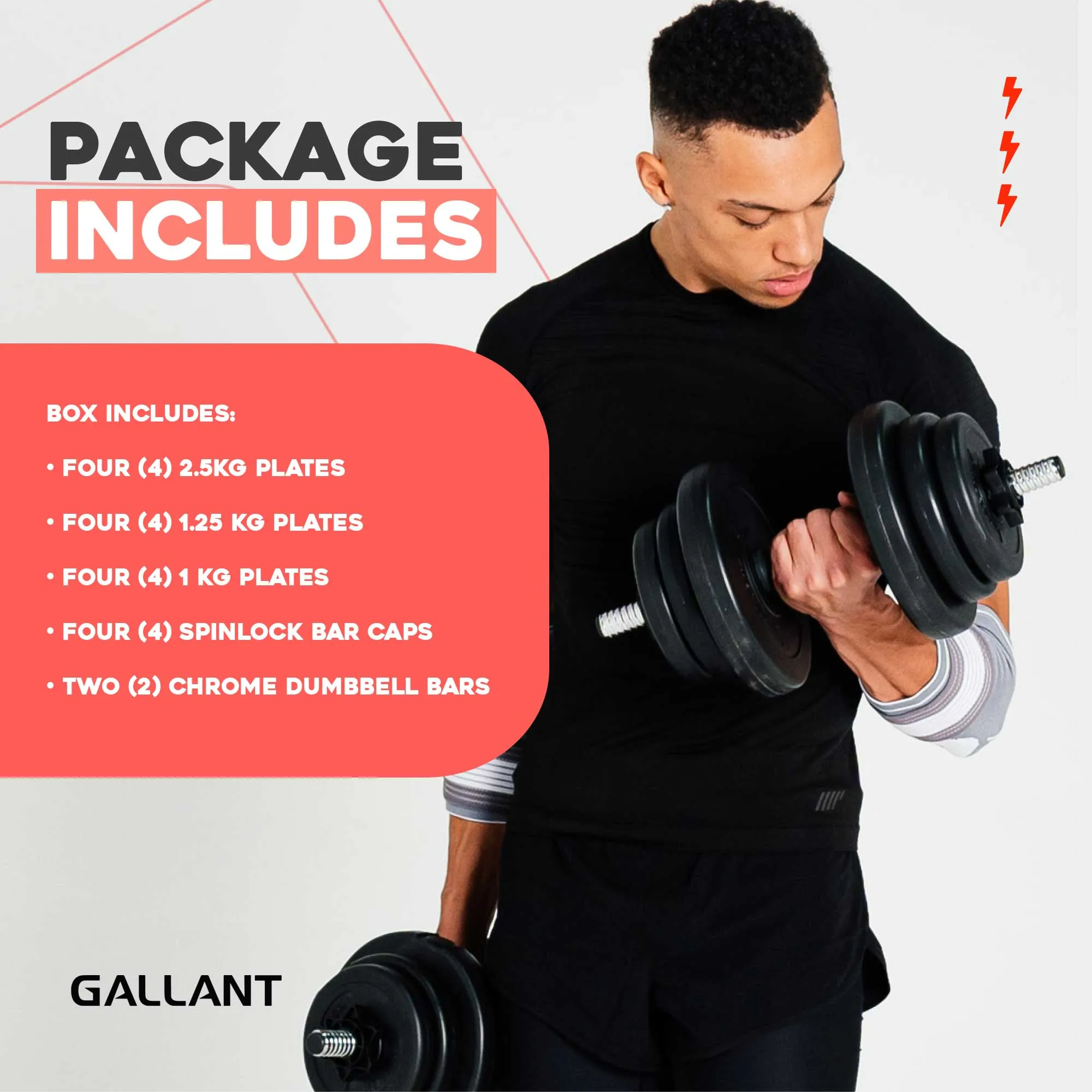 20kg Vinyl Dumbbell Set Free Hand Weights Adjustable - Adjustable Weight Set