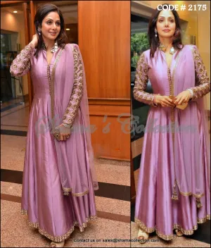 2175 Sridevi's mauve anarkali gown Outfit Sets