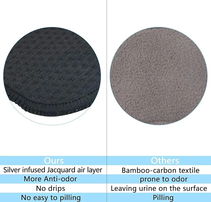 2PCS Pee Cloth Silver Infused for Women Hiking, Pee Rag for Female Peeing Outdoor,Camping Reusable Toilet Paper,Hygienic Urination Solution for Travel