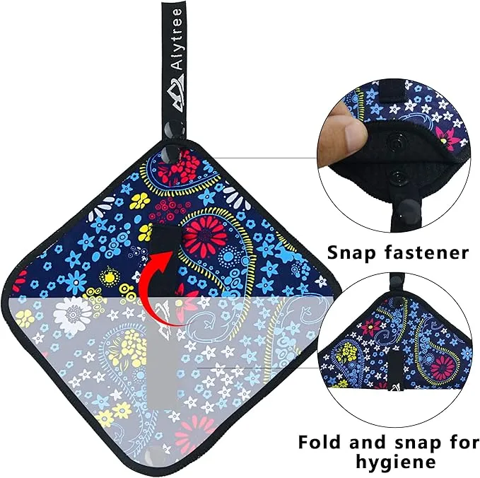2PCS Pee Cloth Silver Infused for Women Hiking, Pee Rag for Female Peeing Outdoor,Camping Reusable Toilet Paper,Hygienic Urination Solution for Travel