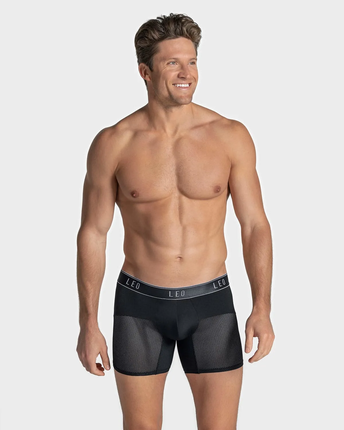 5-Pack High-Tech Mesh Boxer Briefs with Ergonomic Pouches