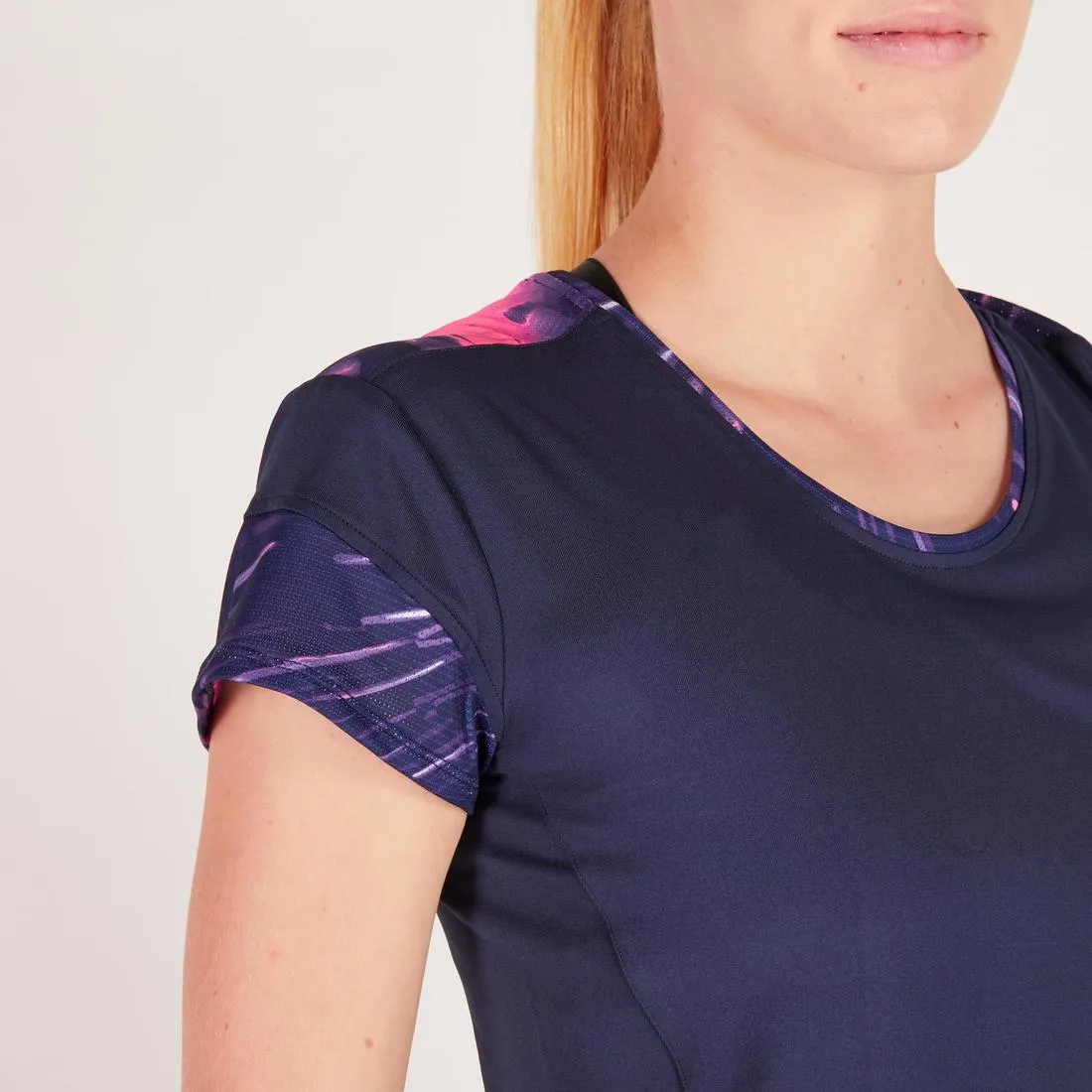 500 Women's Cardio Fitness T-Shirt - Navy