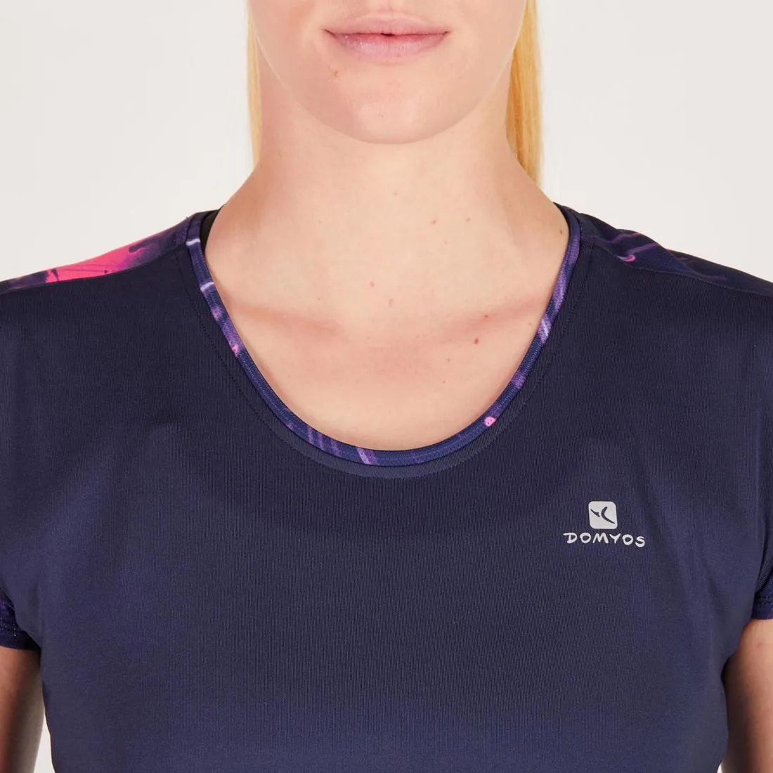 500 Women's Cardio Fitness T-Shirt - Navy