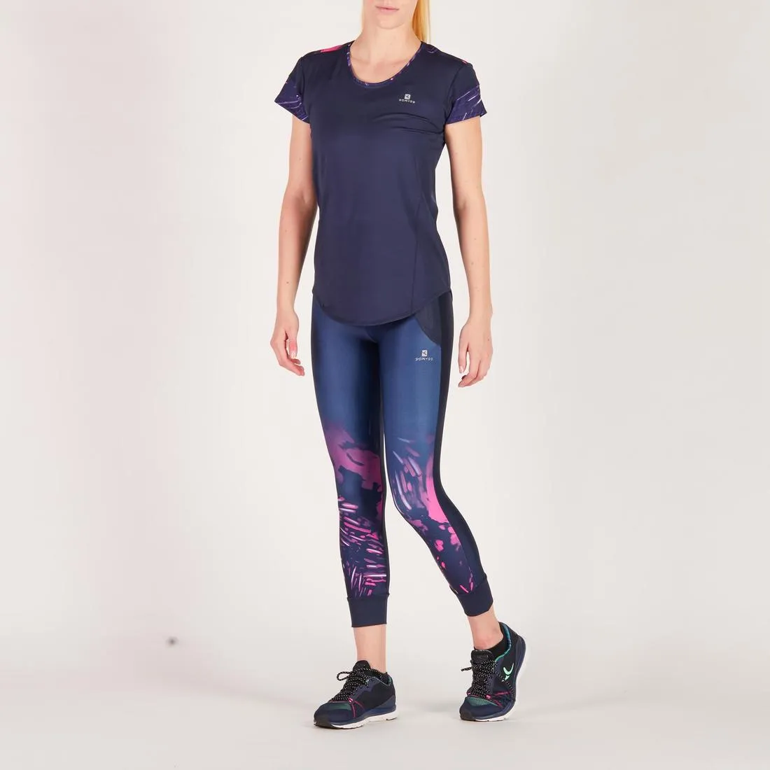 500 Women's Cardio Fitness T-Shirt - Navy