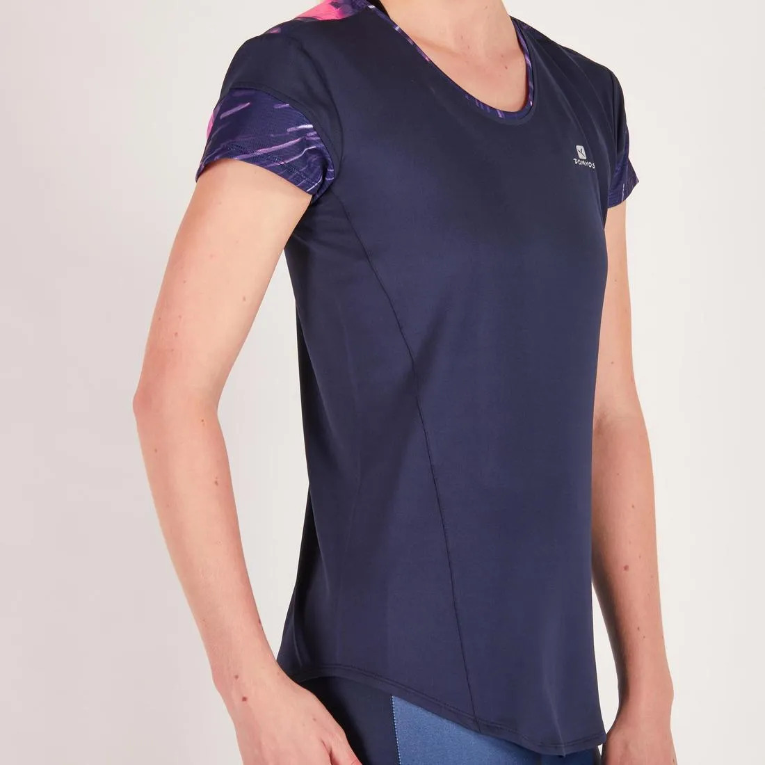 500 Women's Cardio Fitness T-Shirt - Navy