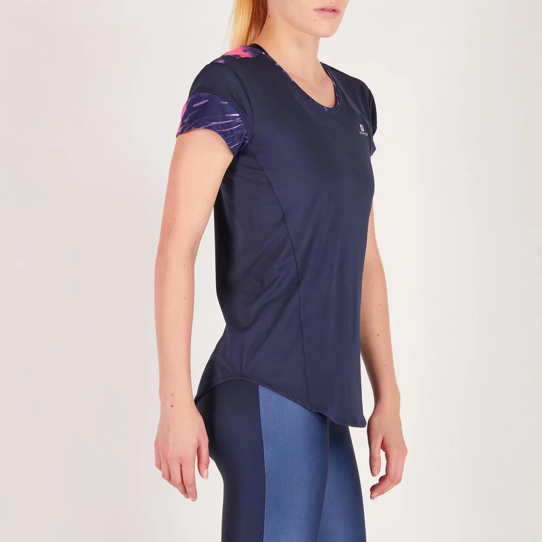 500 Women's Cardio Fitness T-Shirt - Navy