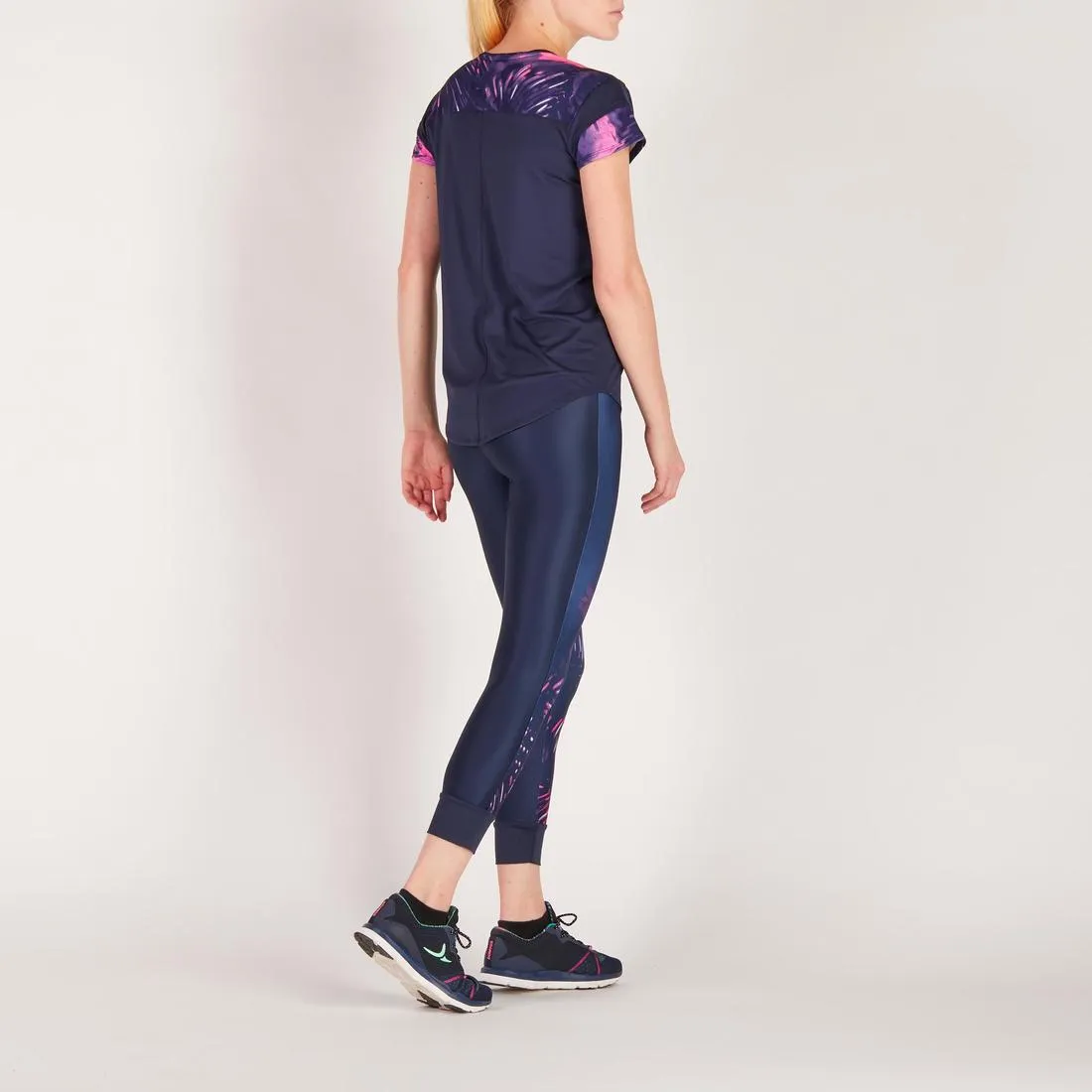 500 Women's Cardio Fitness T-Shirt - Navy