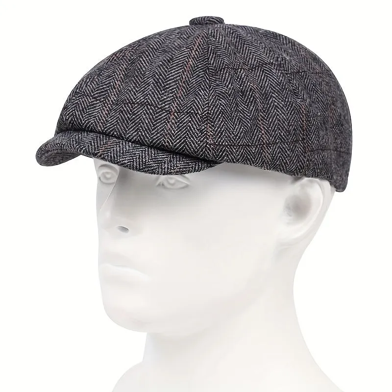 8-Panel Vintage Newsboy Cap