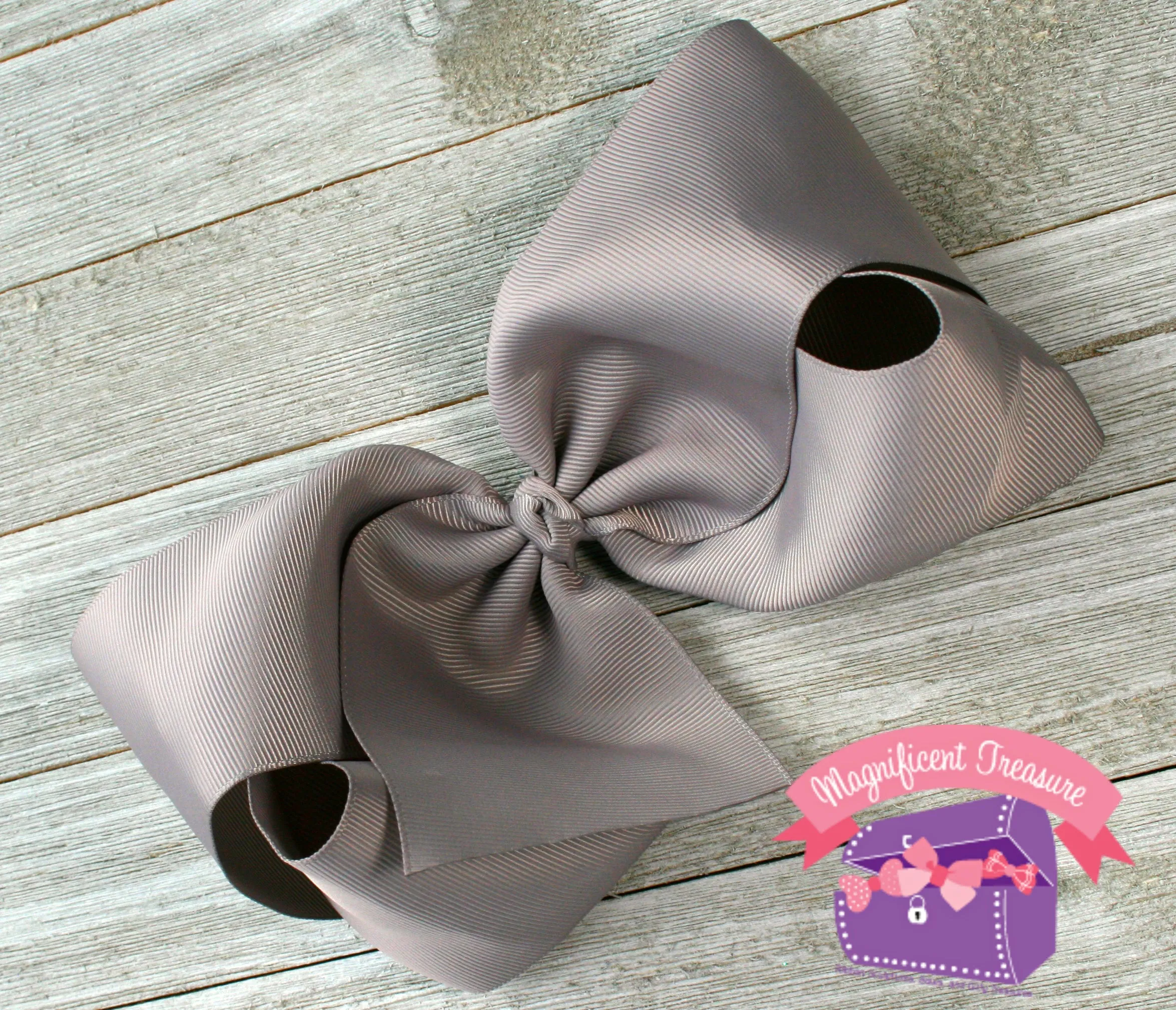 8" Solid Color Ribbon Hair Bow