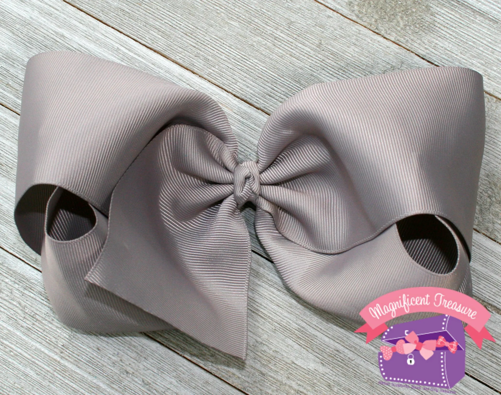 8" Solid Color Ribbon Hair Bow
