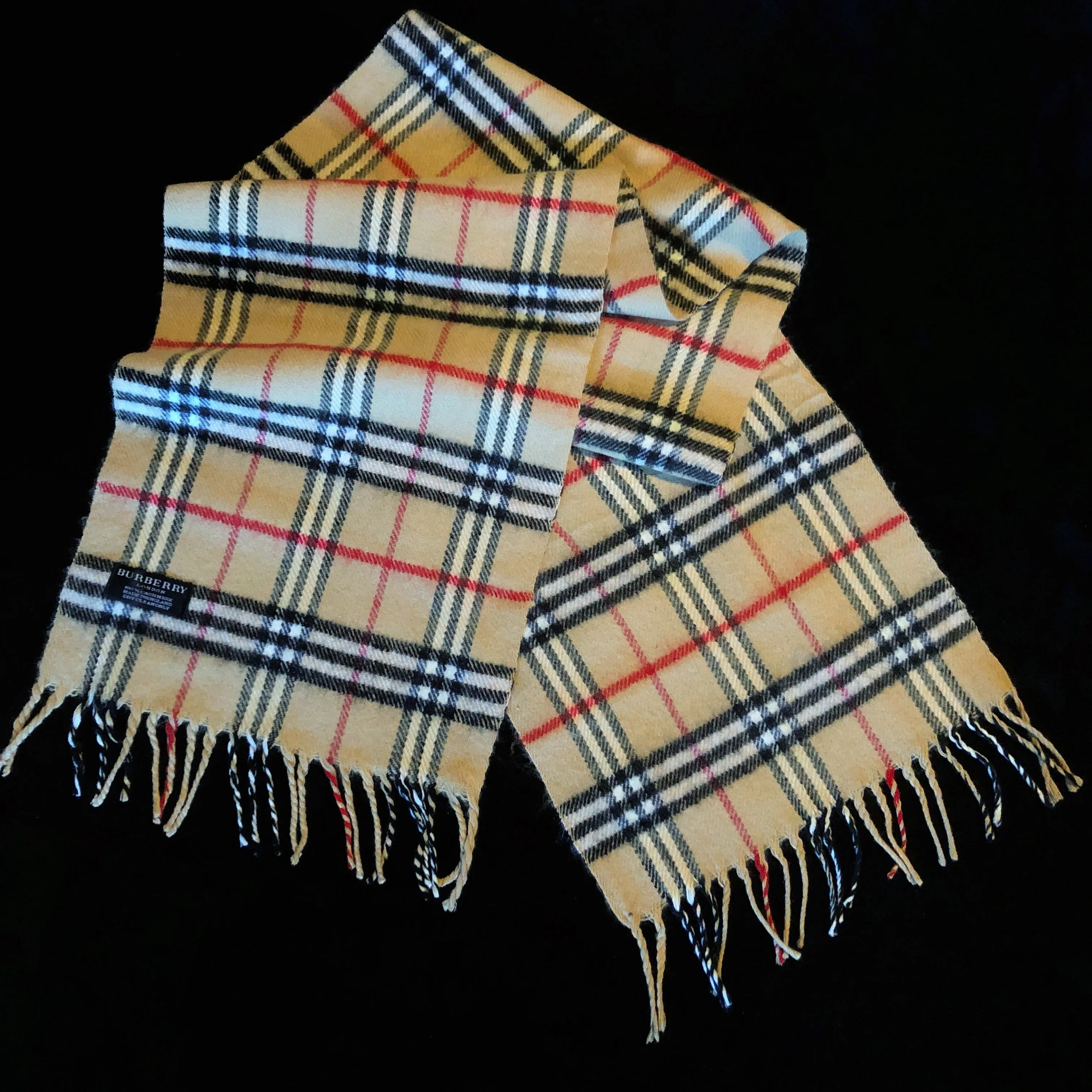 A CASHMERE BURBERRYS 90s SCARF