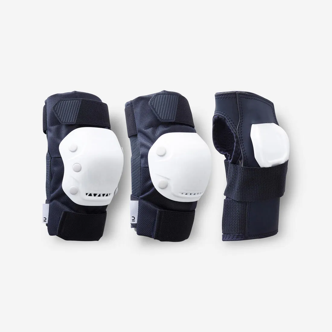 Adult 2 x 3-Piece Inline Skate Protection Set FIT500 - Grey/Peppermint