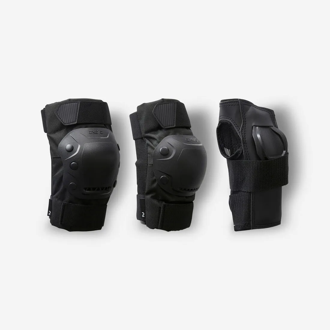Adult 2 x 3-Piece Inline Skate Protection Set FIT500 - Grey/Peppermint