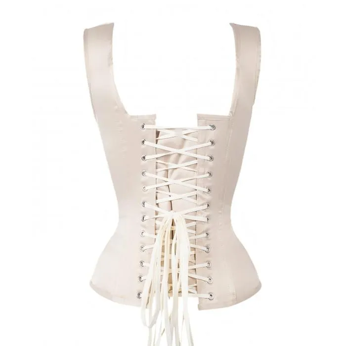 Alfred Overbust Ivory Steel Boned Corset
