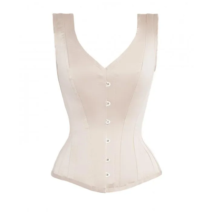 Alfred Overbust Ivory Steel Boned Corset