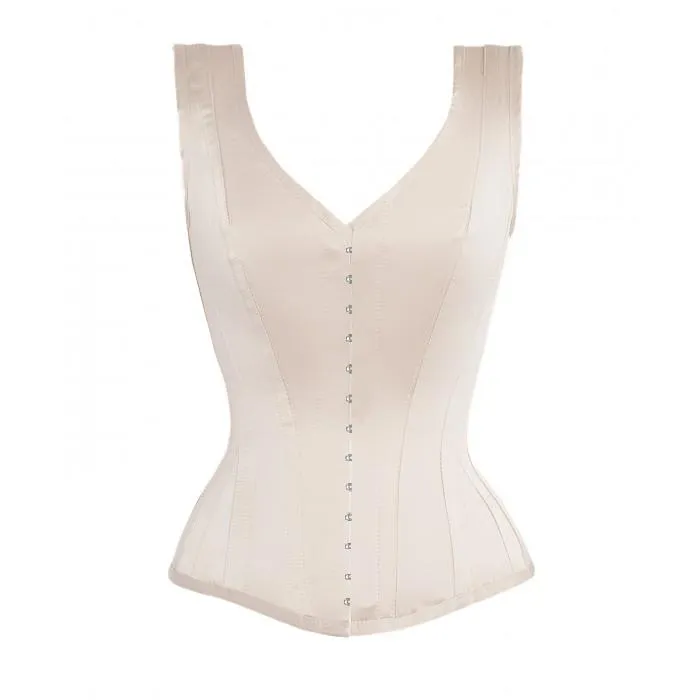 Alfred Overbust Ivory Steel Boned Corset