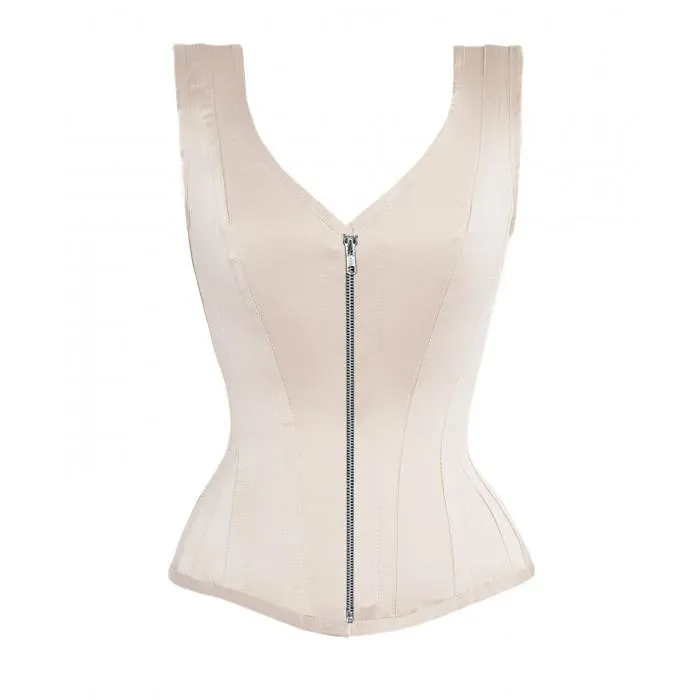 Alfred Overbust Ivory Steel Boned Corset