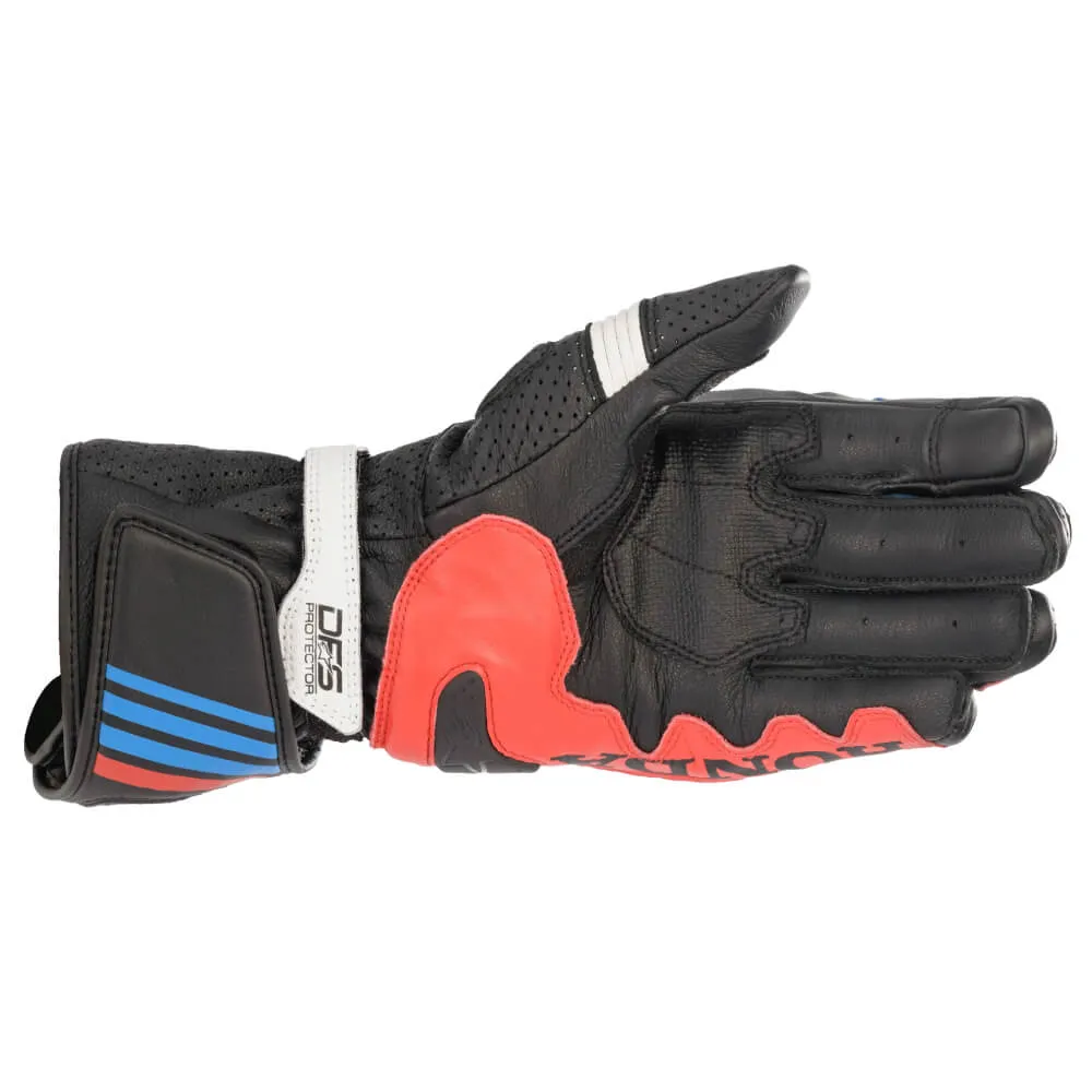 Alpinestars Honda GP Plus R V2 Gloves Black / Bright Red / Blue