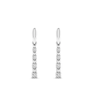 Alternating Prong Set Diamond Stud Earrings