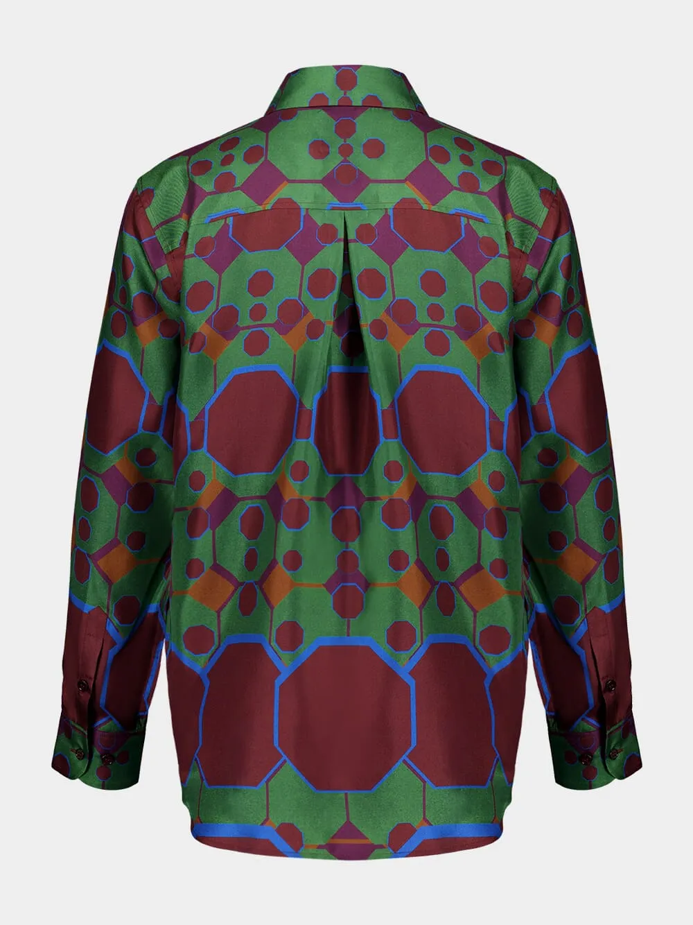 Ametista Octa Print Printed Silk Twill Shirt