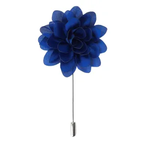 Amour Flower Lapel Pin, Blue