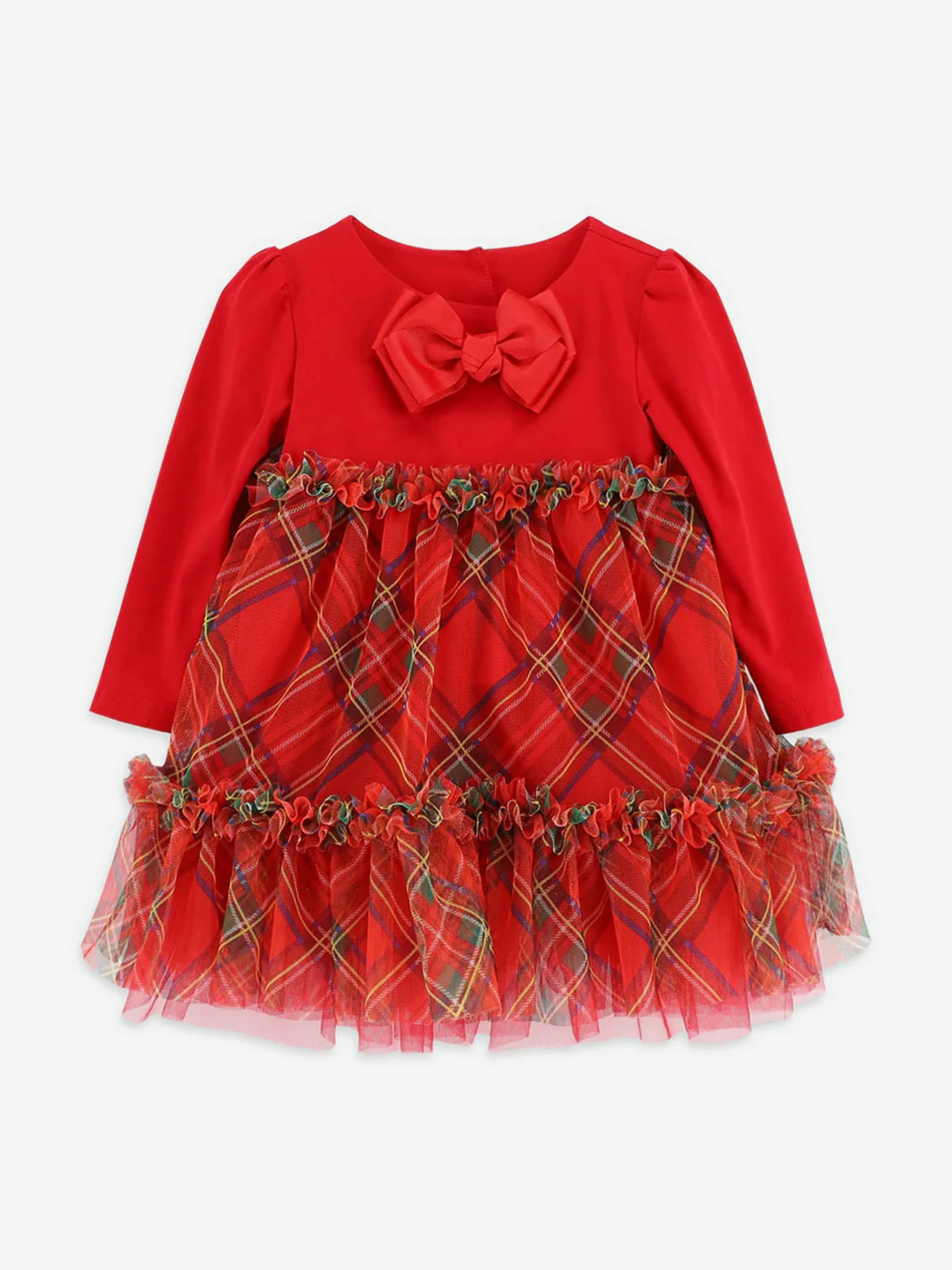 Angels Face Baby Girls Tavia tartan Dress in Red