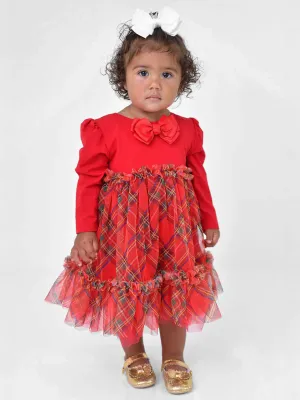 Angels Face Baby Girls Tavia tartan Dress in Red