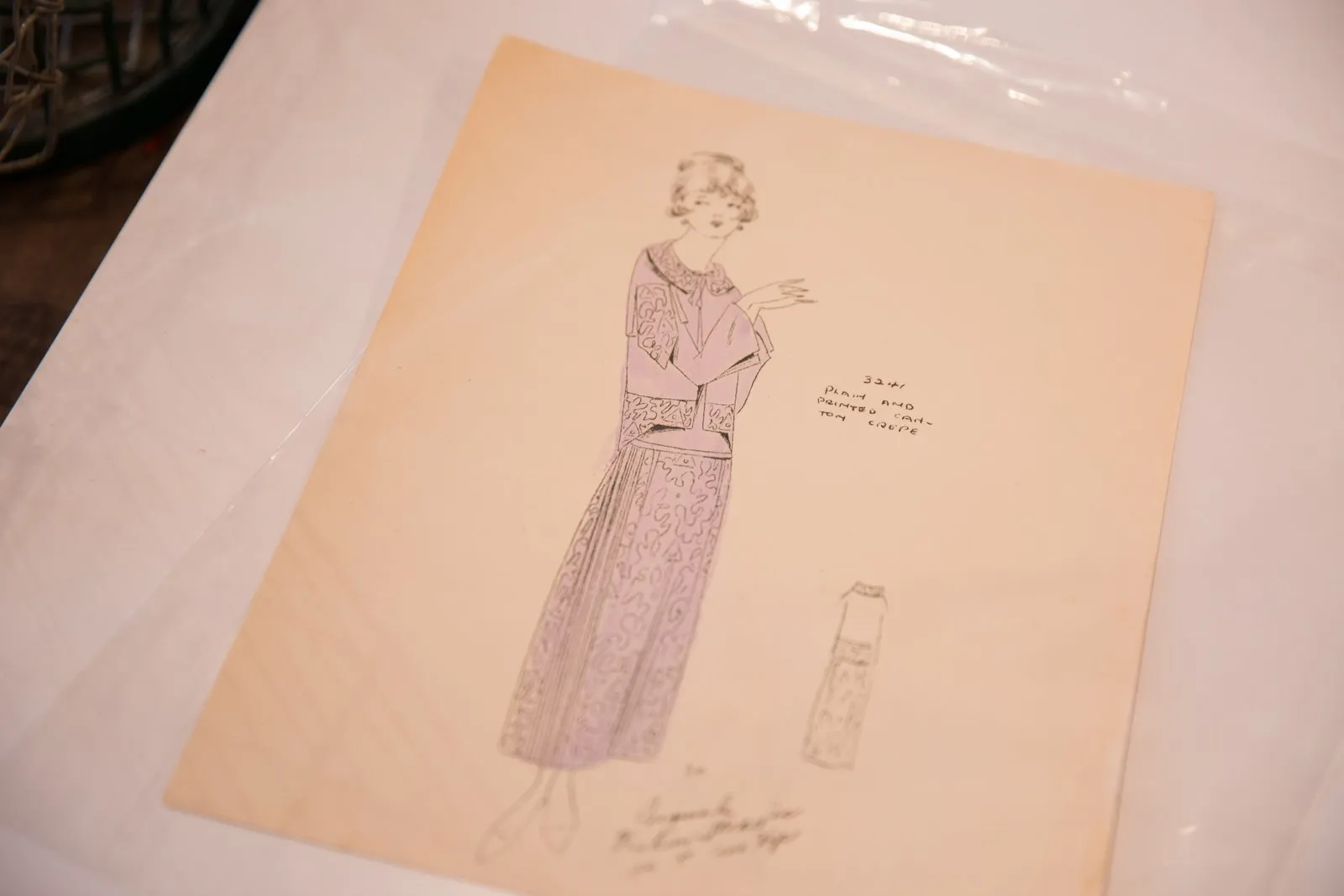 Antique Hand-colored 1920s Fashion Art
