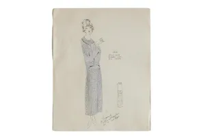 Antique Hand-colored 1920s Fashion Art