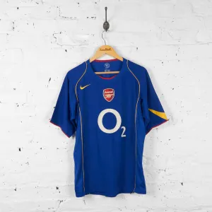 Arsenal 2004 Nike Away Football Shirt - Blue - M