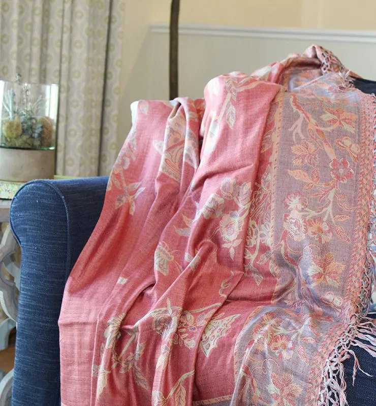 Artisan Crafted Silk Throw - Paisley