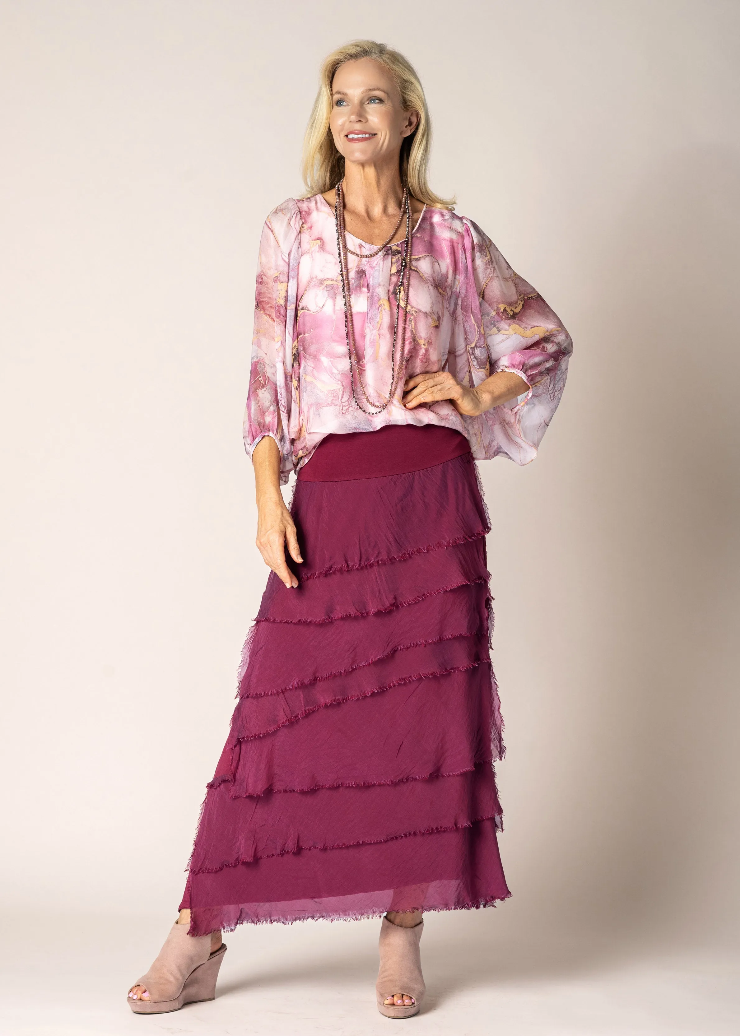 Arwen Silk  Top in Tutu