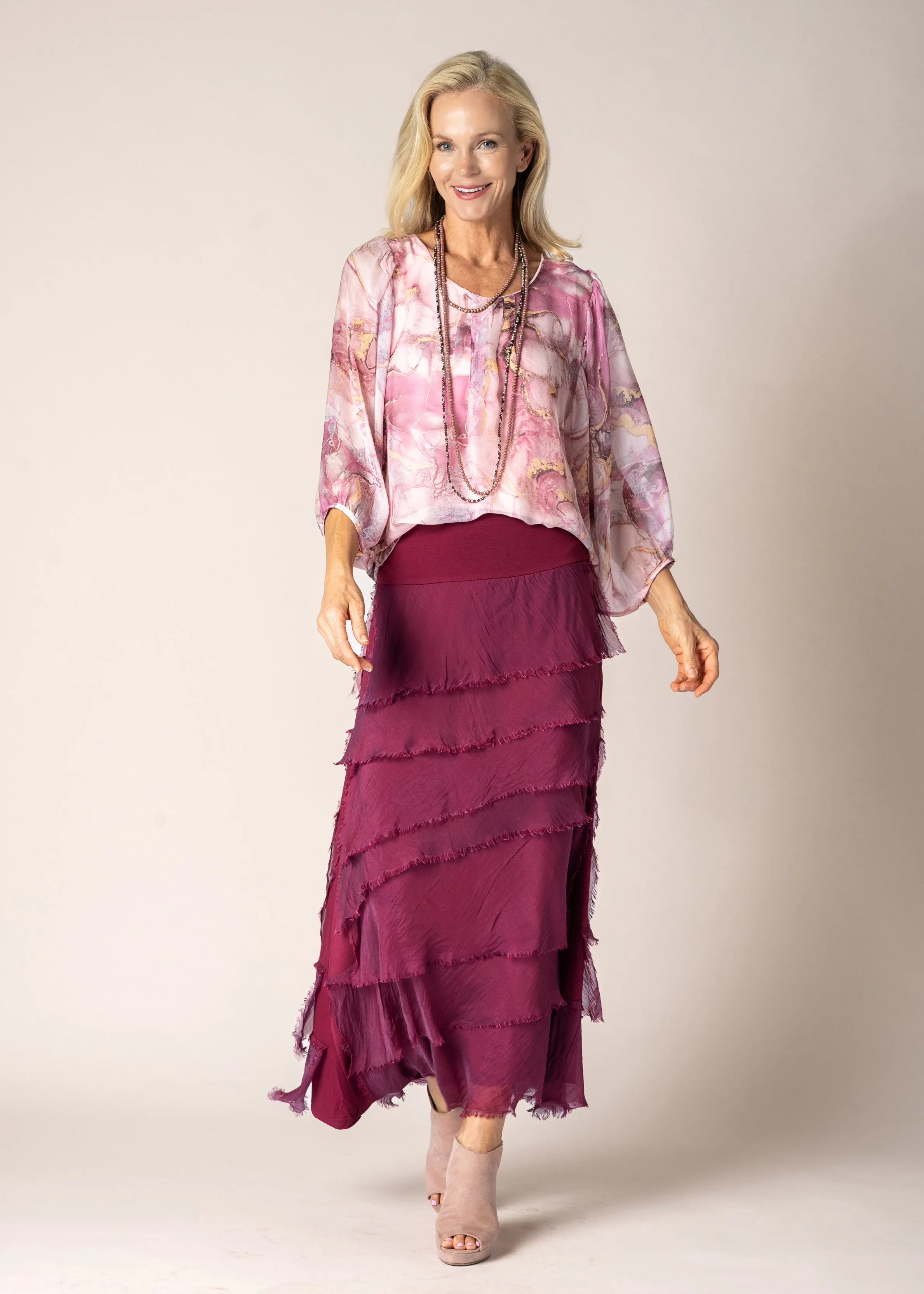 Arwen Silk  Top in Tutu