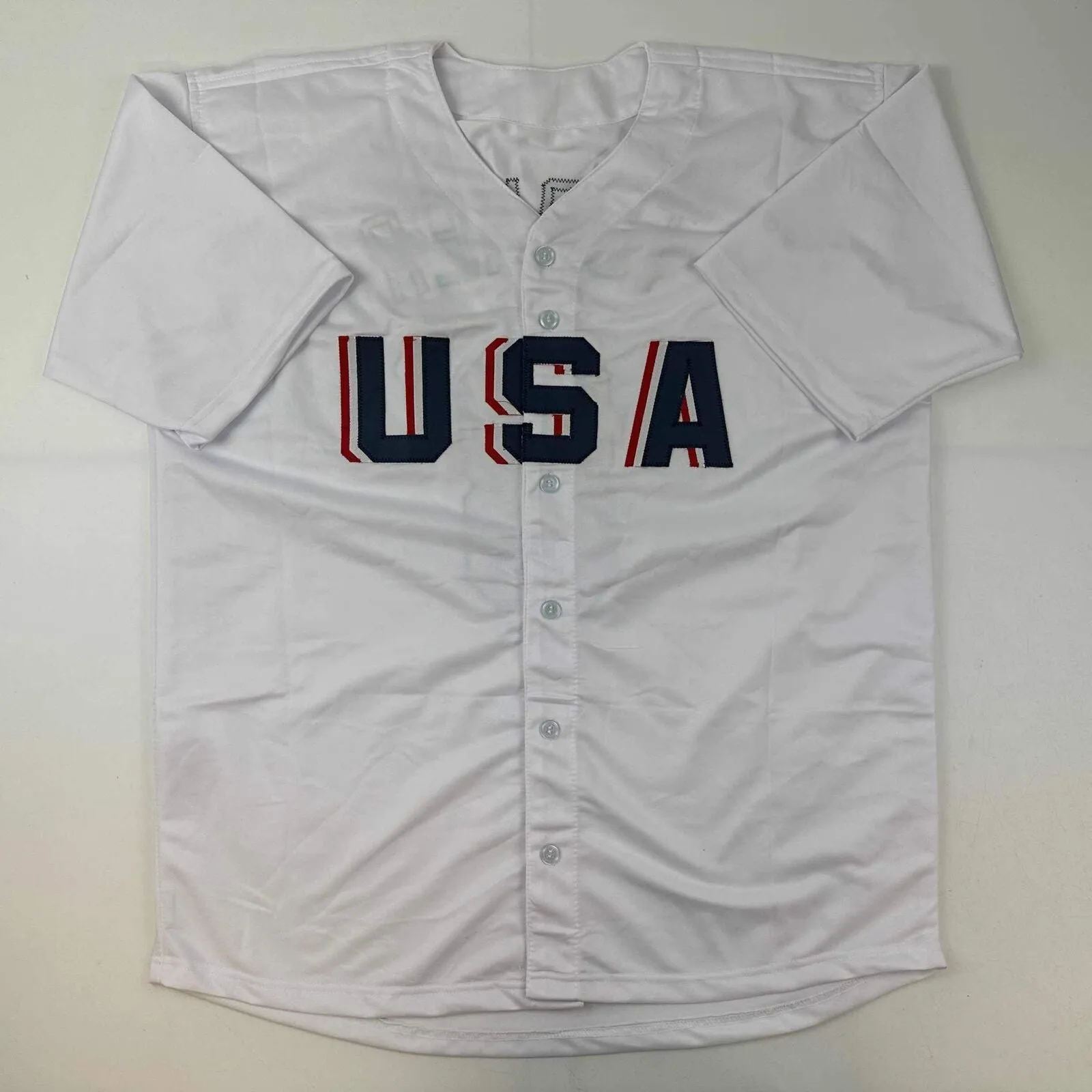 Autographed/Signed Trea Turner USA World Baseball Classic Jersey Beckett BAS COA