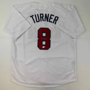 Autographed/Signed Trea Turner USA World Baseball Classic Jersey Beckett BAS COA