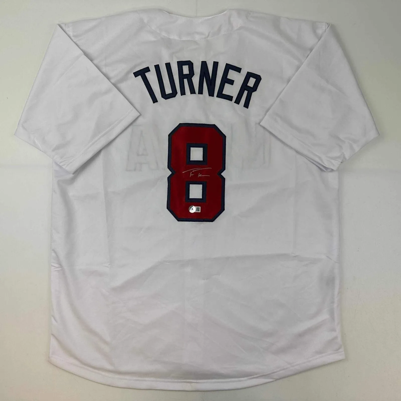 Autographed/Signed Trea Turner USA World Baseball Classic Jersey Beckett BAS COA