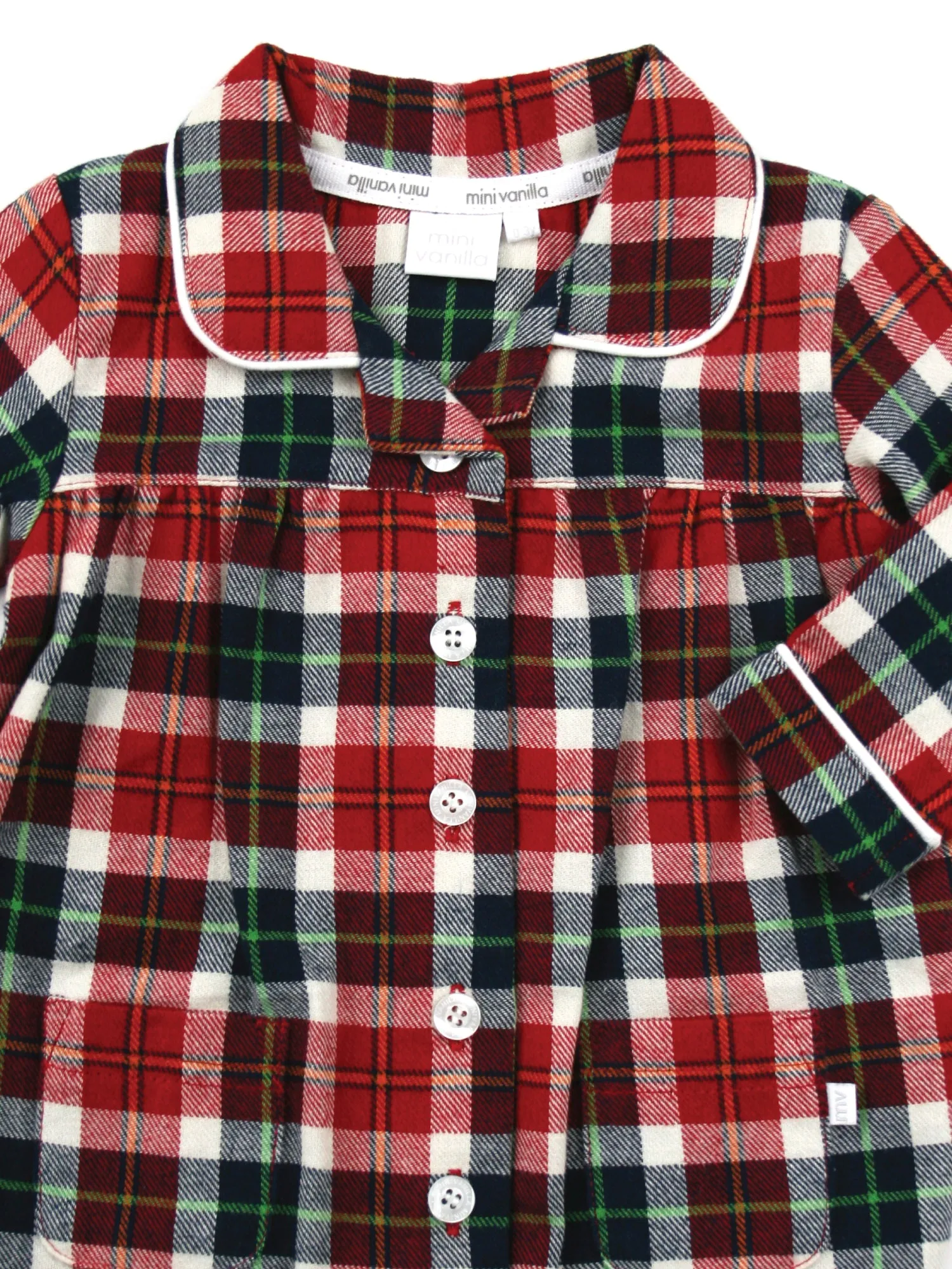 Baby Girls Check All-in-One Pyjamas