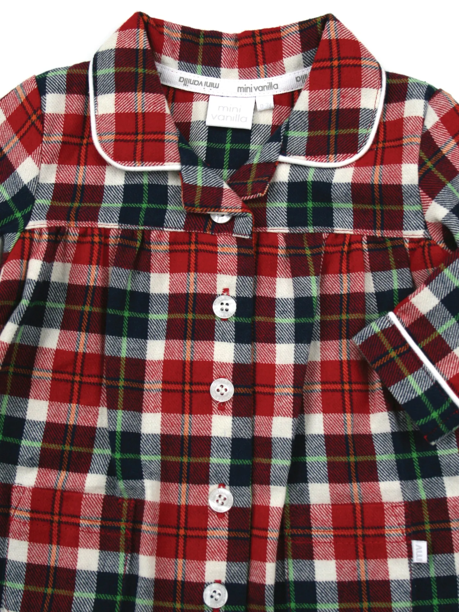 Baby Girls Check All-in-One Pyjamas