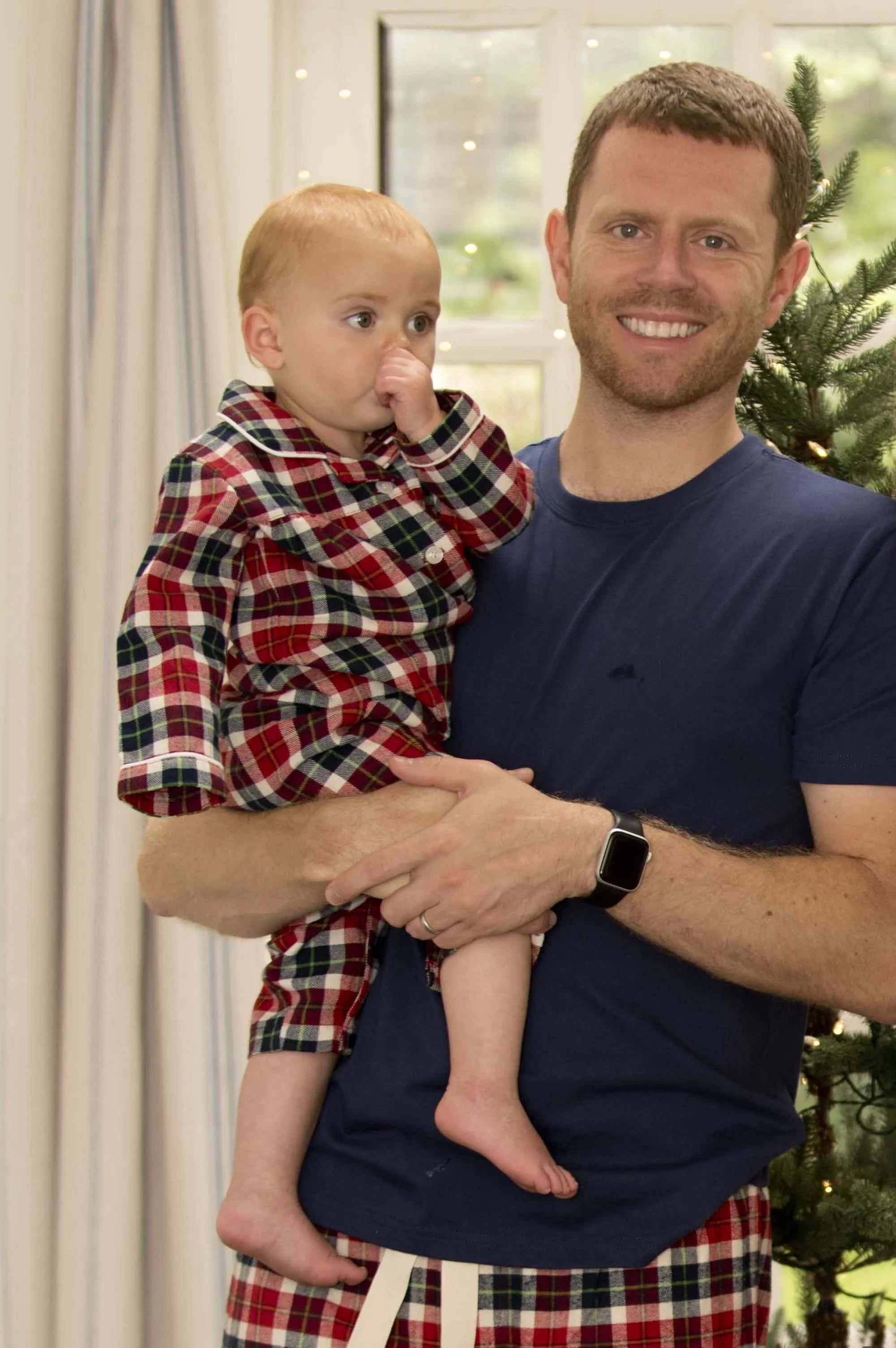 Baby Girls Check All-in-One Pyjamas