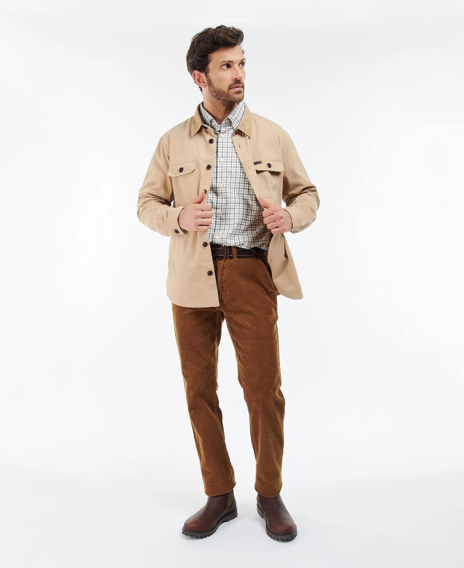 BARBOUR CATBELLL OVERSHIRT - LT STONE