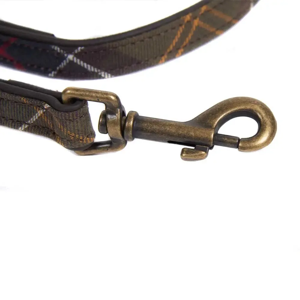 BARBOUR Classic Leather Dog Lead - Tartan