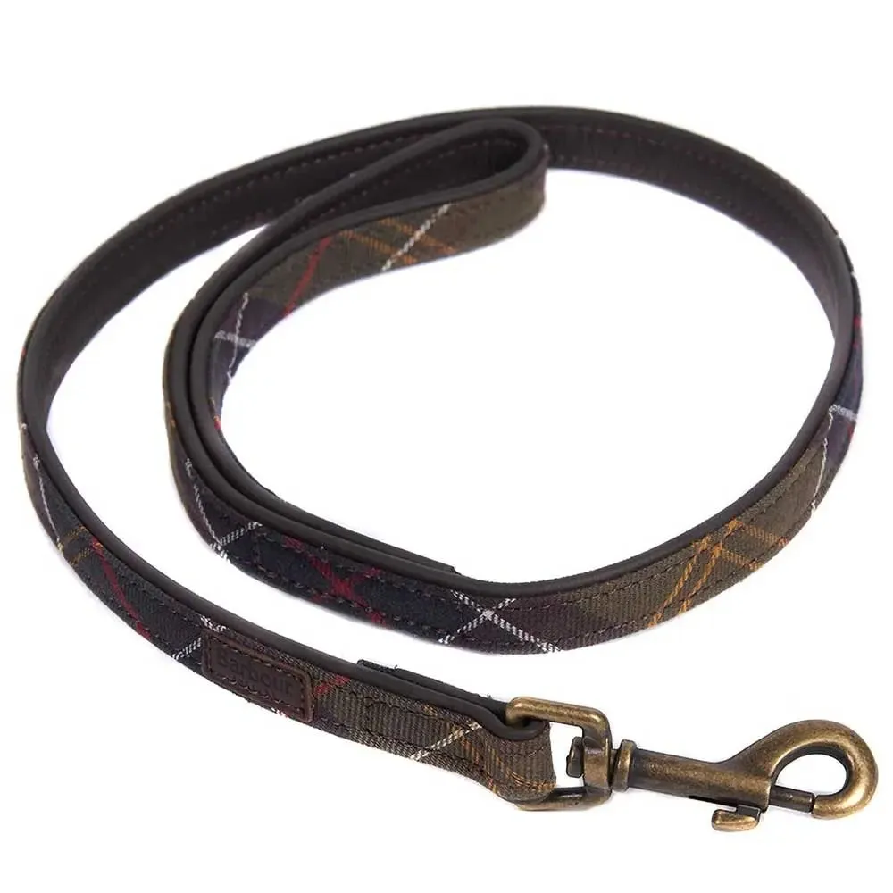 BARBOUR Classic Leather Dog Lead - Tartan